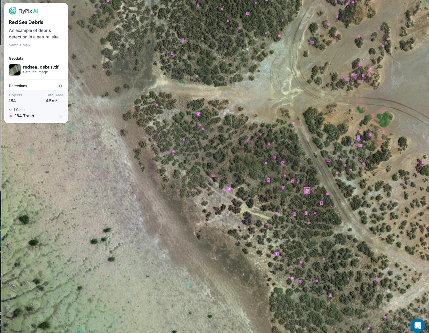 screenshot of FlyPix AI